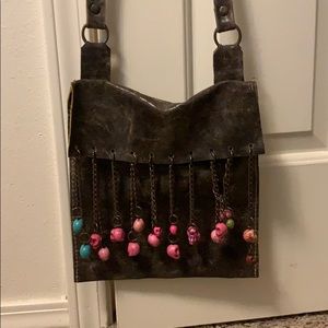 Sugar Skull Leather Purse